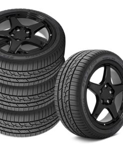 644320 1988-1996 Grand Sport stijl Square Fitment wiel & band Set Solid Gloss zwart