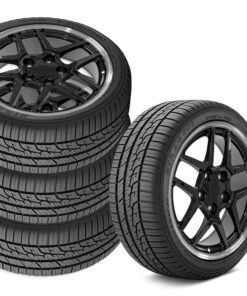 644323 1988-1996 C5 Z06 stijl Square Fitment wiel & band Set zwart met bewerkte Lip