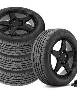 644337 1984-1987 Grand Sport stijl Staggered Fitment wiel & band Set Solid Gloss zwart