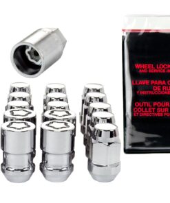 644410 1984-2019 C4-C7 Corvette McGard Chrome Cone stoel Lock & Lug moer Set