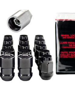 644411 1984-2019 C4-C7 Corvette McGard zwart Cone stoel Lock & Lug moer Set
