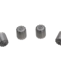 645321 1997-2025 Valve Stem Caps - Gray Plastic Factory (Set van 5)