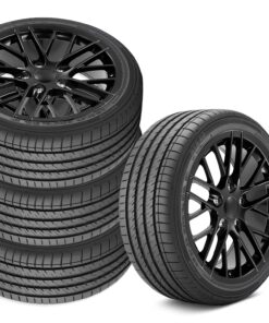 645509 2001-2004 C6 ZR1 Stijl Staggered Fitment Wheel & Band set Satin Black