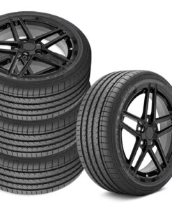 645517 1997-2000 C6 Z06 Stijl Staggered Fitment Wheel & Band Set Gloss Black