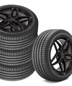 645524 1997-2000 C7 ZR1 Stijl Staggered Fitment Wheel & Band set Satin Black