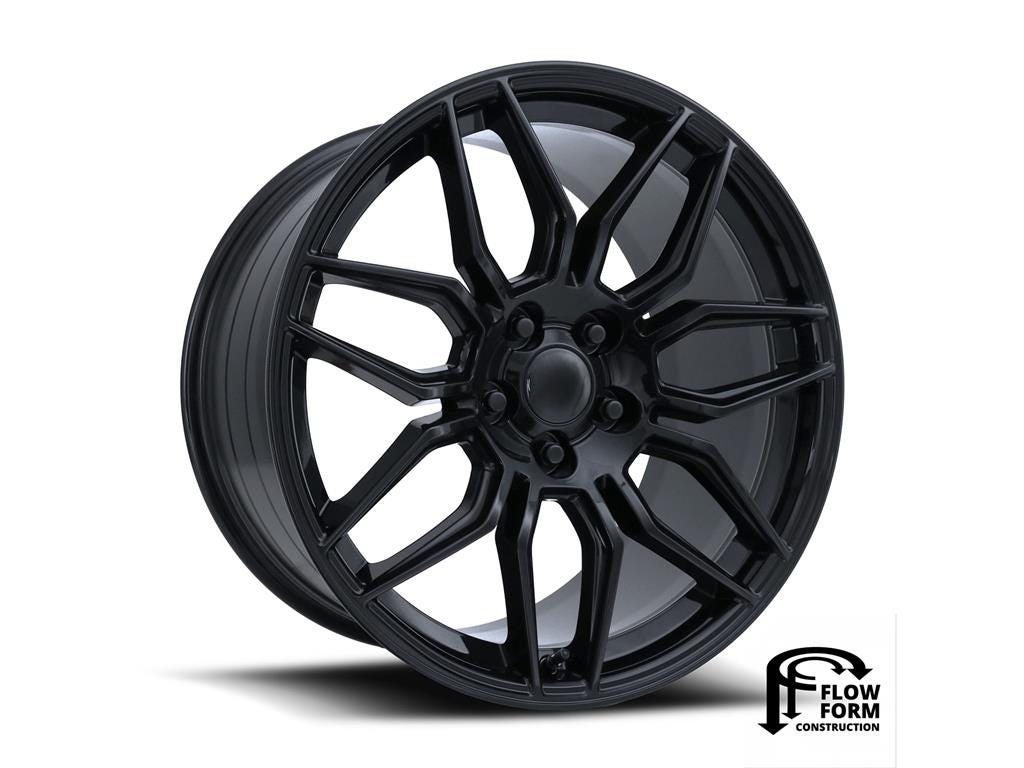 646361 2006-2019 wiel - glans zwart C8 Z06 stijl 19 X 10 - Offset +40