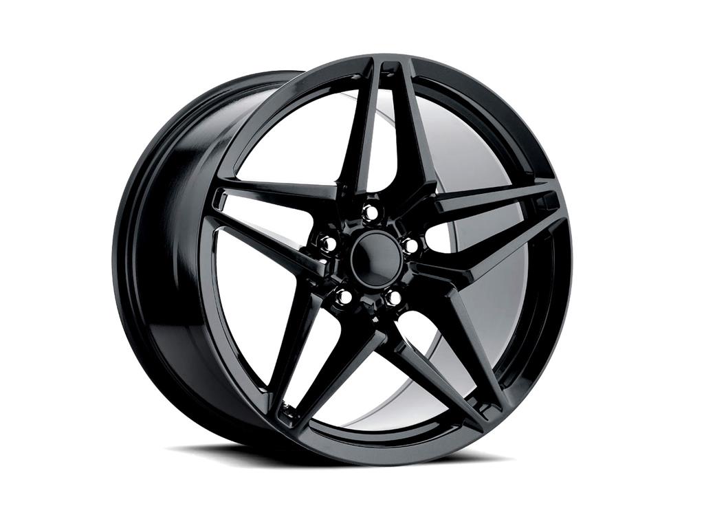 646366 06-13 C7 ZR1 voor Satin zwart 19 x 10 +40 Offset wiel