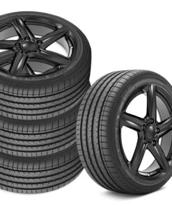 646708 2005-2013 C8 Z06 stijl Staggered wiel & band set Satin zwart