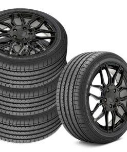 646710 2005-2013 C8 Spider stijl Staggered wiel & band set glans zwart