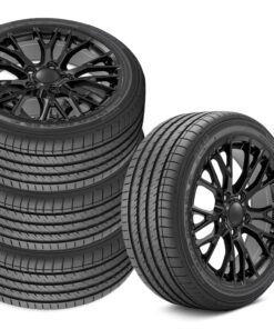 646713 2005-2013 C7 Z06 stijl Staggered wiel & band set glans zwart 19"& 20"