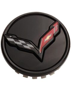 647258 14-19 Black Wheel Center Cap with Black Trim Emb