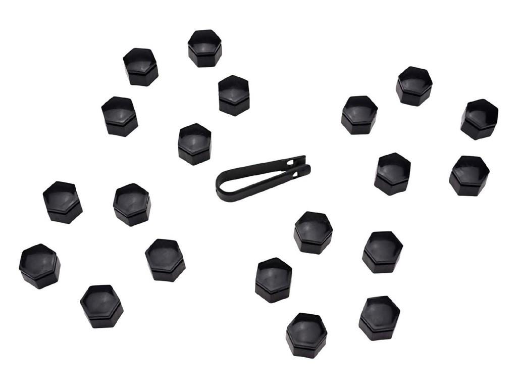 648066 2020-2025 zwart wiel Lug Nut Caps - set of 20