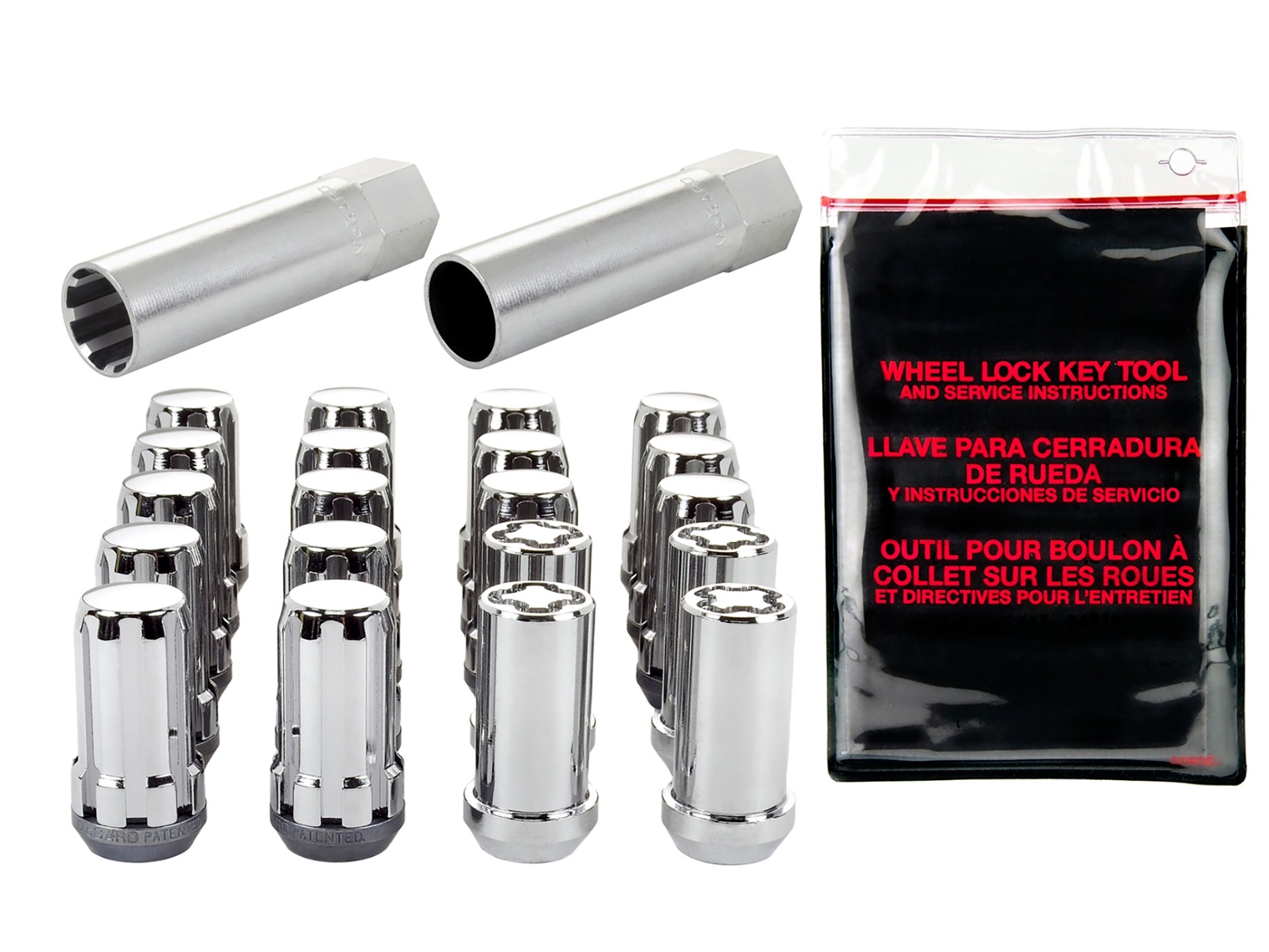 648160 2020-2024 C8 Corvette McGard Chrome Spline Drive Install set w/Tool