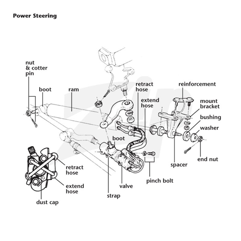 562127 63-82 Power Steering Valve Boot Strap