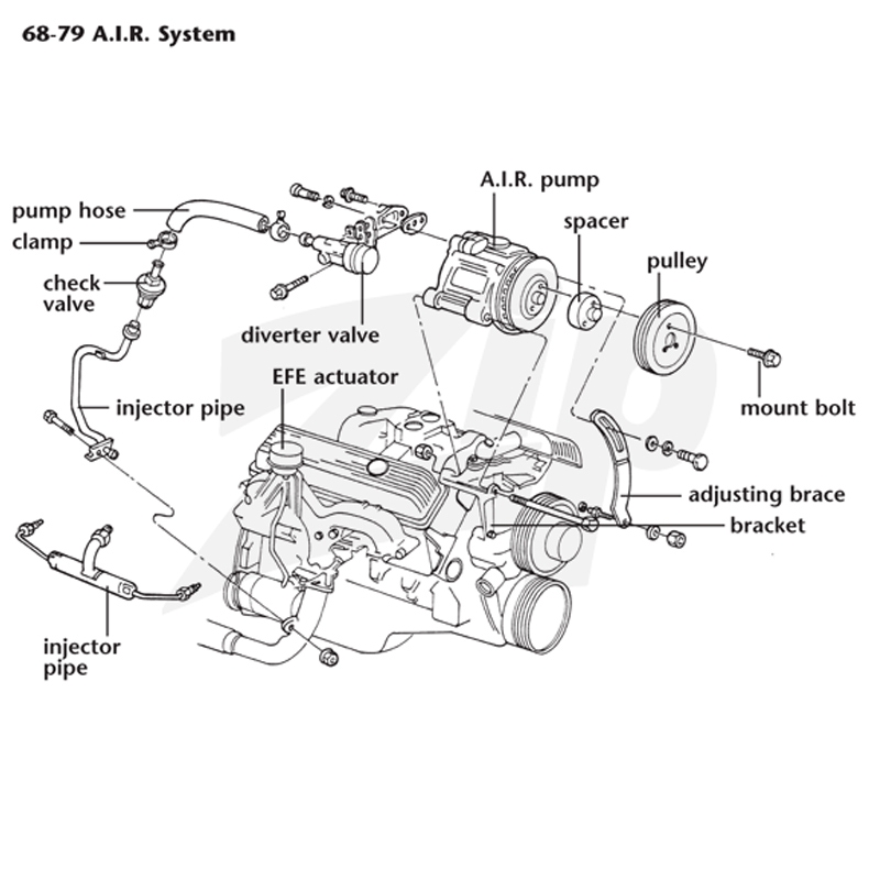 322107 66-74 327/350 Exhaust Manifold A.I.R. (Smog) Injector Tubes