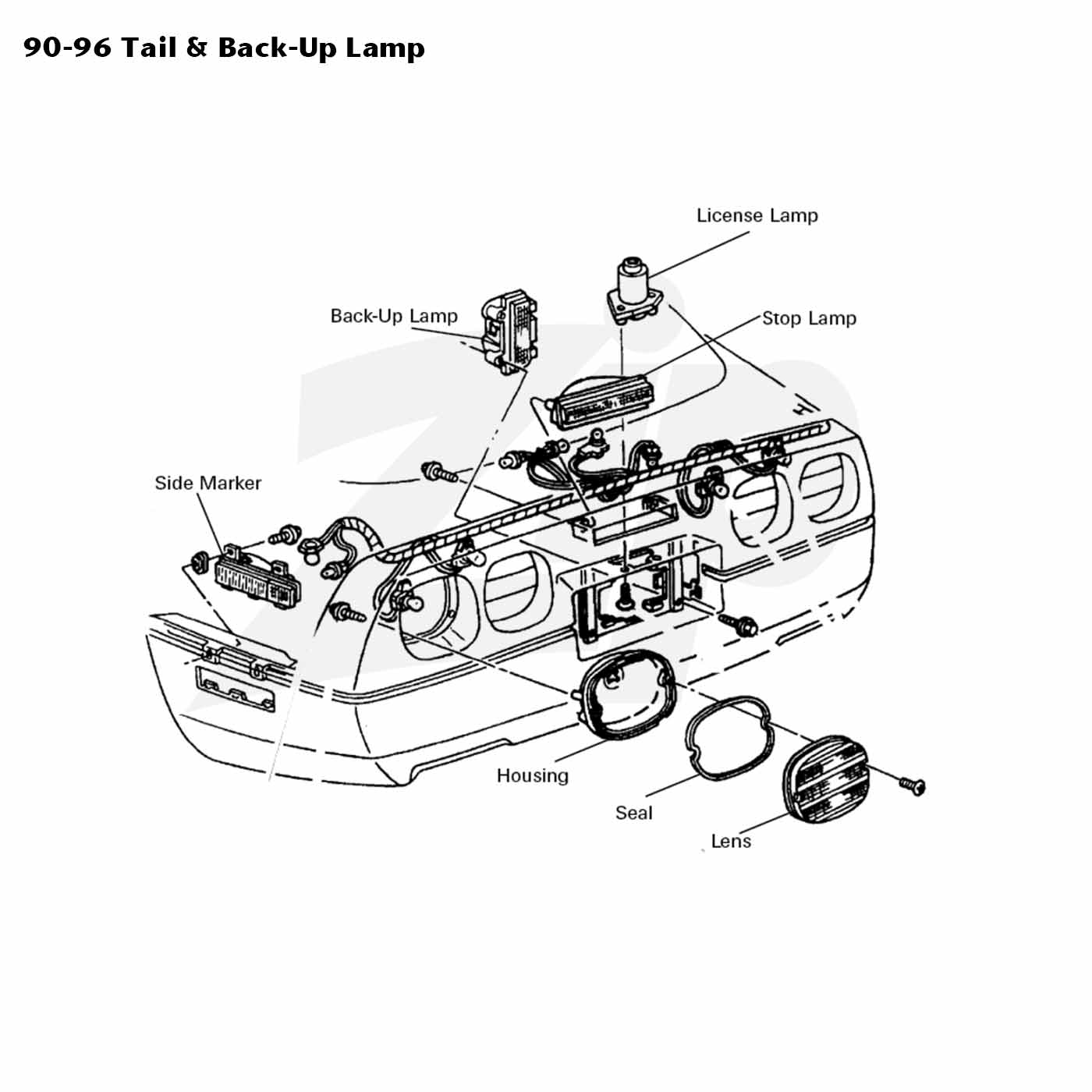442100L 63-67 Headlight Bezel (Plastic Replacement) - links