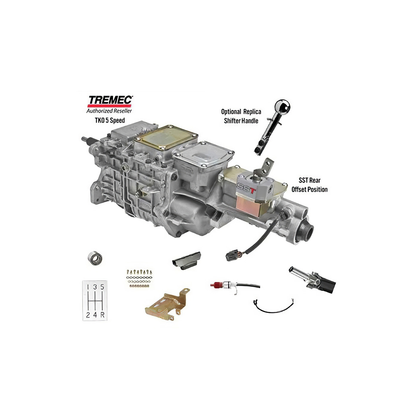 532138-72 63-67 Tremec TKX conversie met 5 versnellingen met grote overbrengingsverhouding (handmatig naar handmatig) - Afbeelding 5