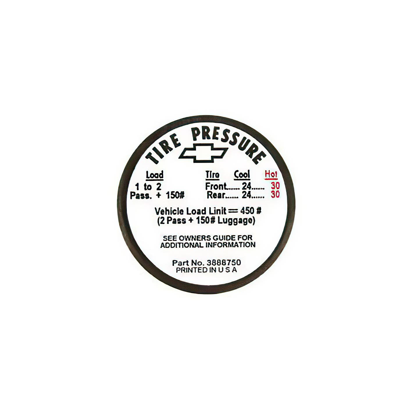 262311 66 Bandenspanningsticker