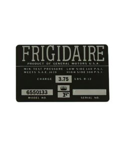 262125 64-65 AC Compressor Frigidaire Decal