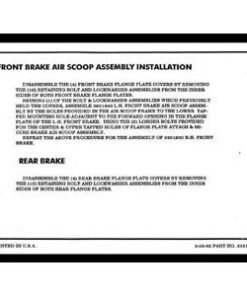262031 63 Z06 Brake Instruction Sheet