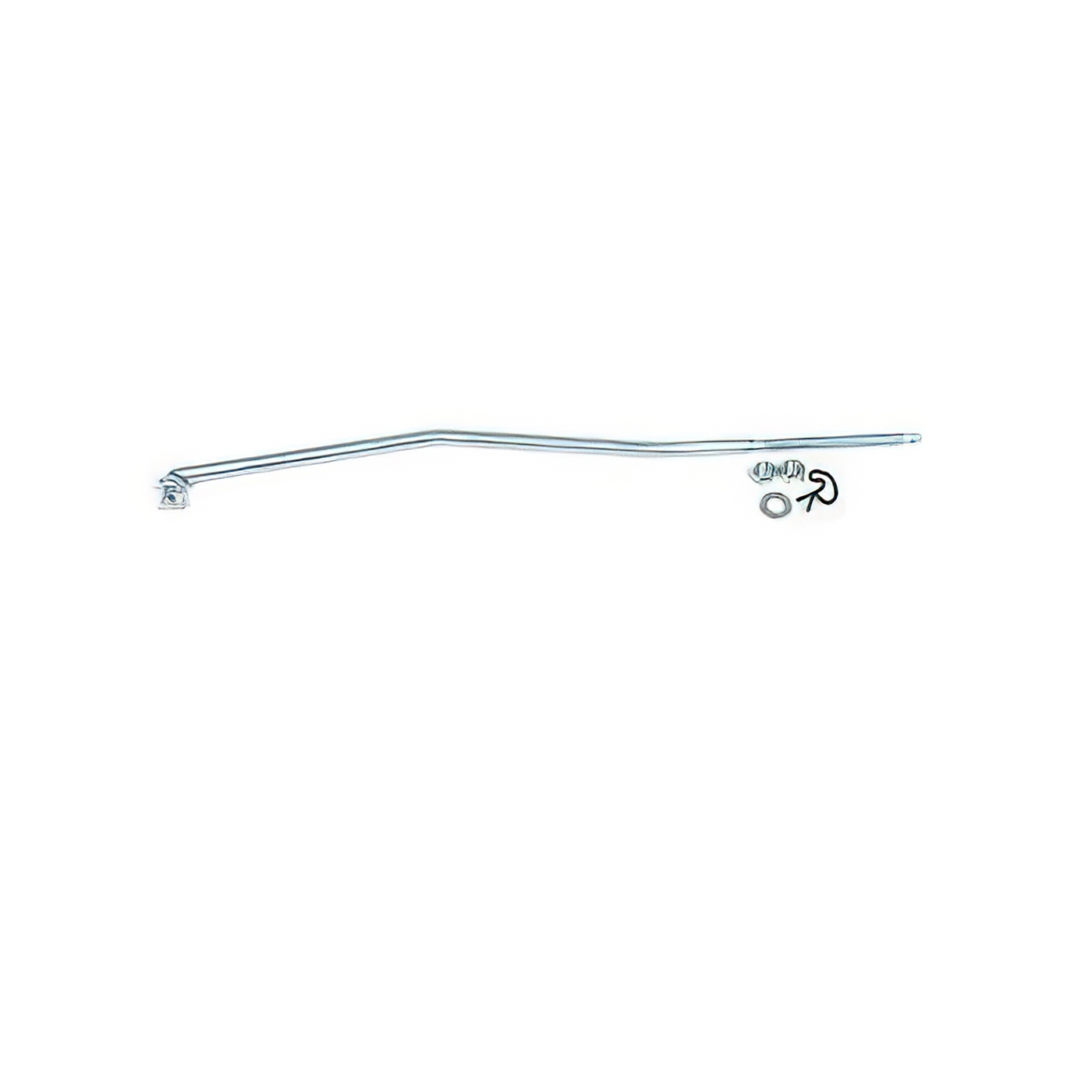 192046 64-66 Park Brake Lever J Rod w/Clip & Nut - Afbeelding 2